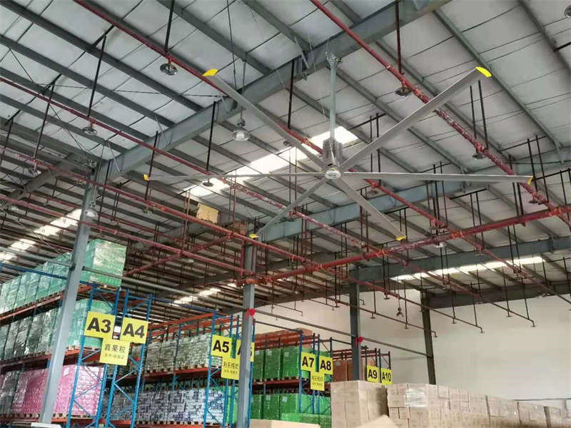 大型风扇_工业大风扇厂家_增城企业物流仓库工业大风扇安装案例