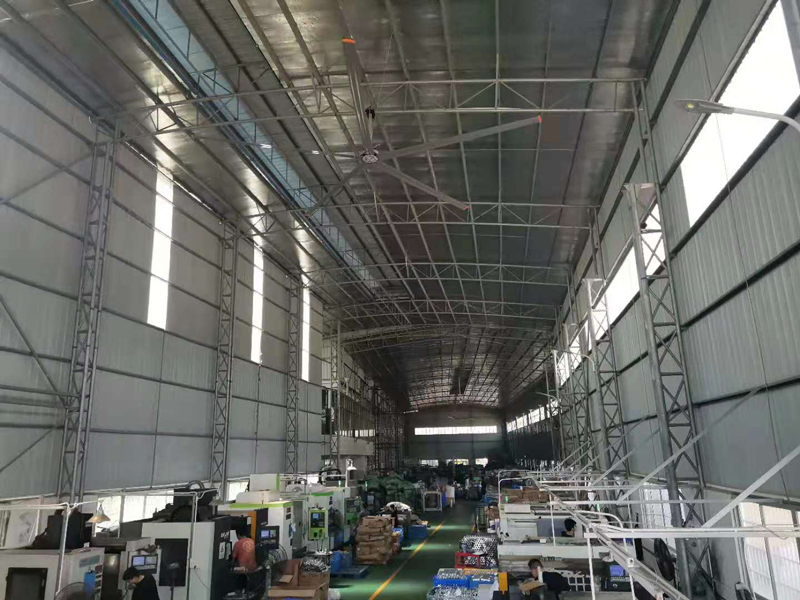 大型风扇_工业大风扇厂家_花都钢结构厂房工业大风扇安装案例